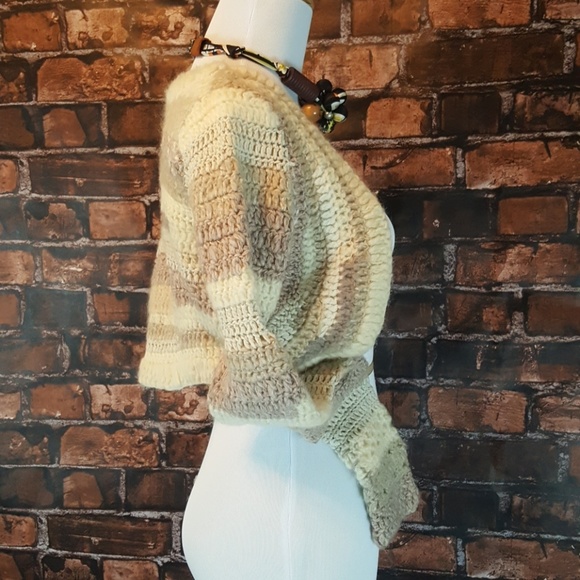 LAST CHANCE! CLOSET CLOSING! Anthropologie shrug sweater neutral cream tan XS - Picture 8 of 8